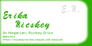 erika micskey business card